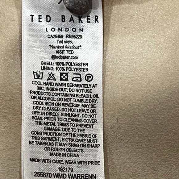 Ted Baker Zebra Print Tiered Midi Dress, Dusty Pink, 8/10 US - Picture 5 of 11